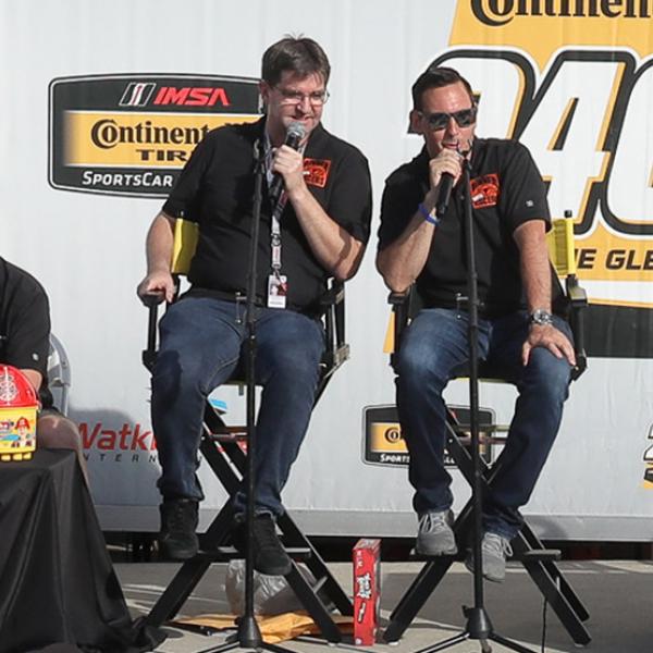 Dinner with Racers answering questions