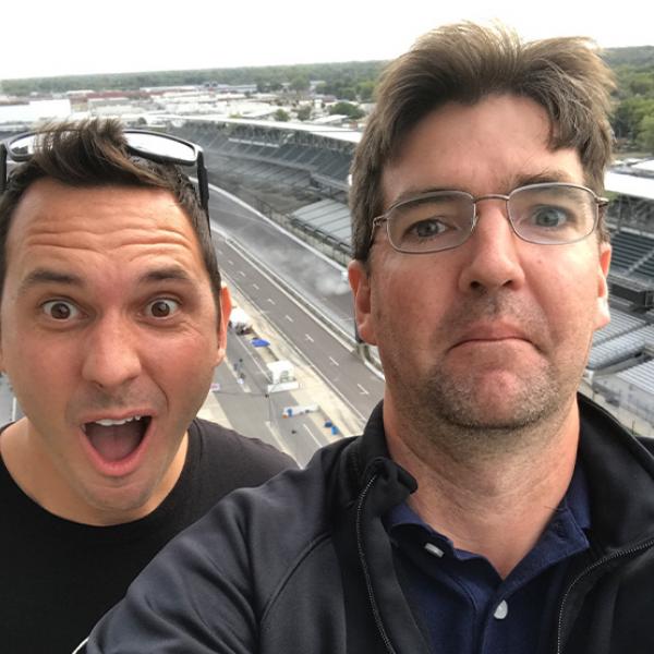 Dinner with Racers group selfie
